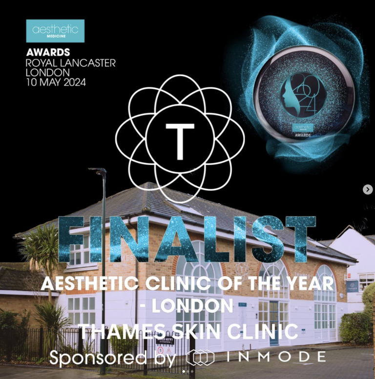Winner Best Clinic Team in the UK at the Aesthetic Medicine Awards Thames Skin Clinic Dr Anna Hemming